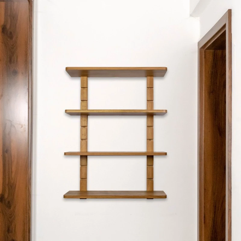 Maple Wood Display Shelves with Hidden Storage 1 Maple Wood Display Shelves with Hidden Storage 1